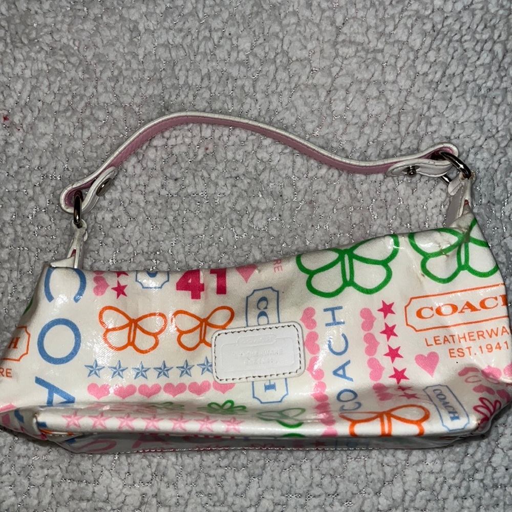 Mini multicolored coach bag